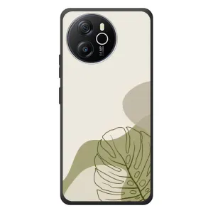 Силконовий чохол з принтом в квітах на Blackview Oscal Tiger 12 (Зелена монстера дизайн)