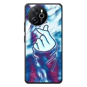 Чехол с принтом для Blackview Oscal Tiger 12 (AlphaPrint - Знак сердечка) (Радужное сердце)