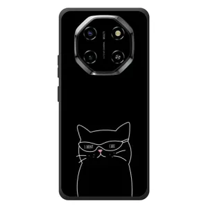 Чехол с рисунком кот на Blackview Shark 6 (Равнодушный кот)
