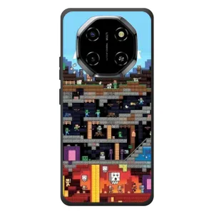 Чехол Майнкрафт на Blackview Shark 6 (AlphaPrint) Minecraft (фон Minecraft)