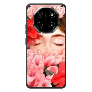 Чехлы (ART) Цветы на Blackview Shark 6 (VPrint) (Глаза в цветах)