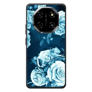 Чехлы (ART) Цветы на Blackview Shark 6 (VPrint) (Голубые Бутоны)