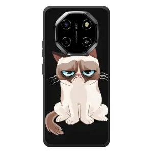 Чехол с принтом для Blackview Shark 6 (AlphaPrint) Модные коты (Грустный кот)