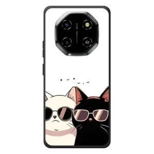 Чехол с рисунком кот на Blackview Shark 6 (Коты в очках)
