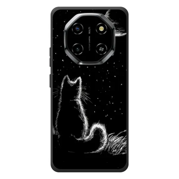 Чехол с принтом «Котик и луна» для Blackview Shark 6 Чехол с принтом «Котик и луна» для Blackview Shark 6