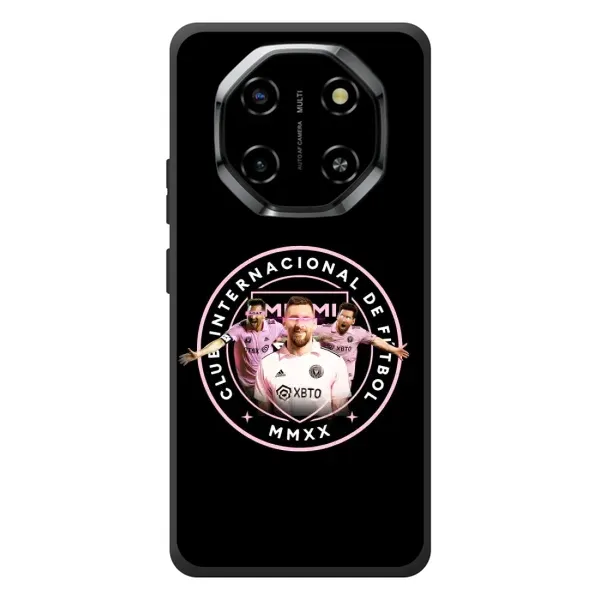 Чехол с принтом «Месси в лого» для Blackview Shark 6 Чехол с принтом «Месси в лого» для Blackview Shark 6