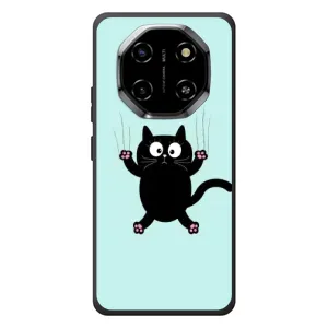 Чехол с принтом для Blackview Shark 6 (AlphaPrint) Модные коты (Падающий кот)