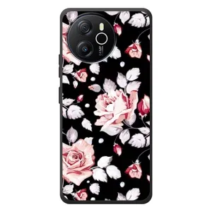 Чехлы с Цветами для Blackview Shark 8 (VPrint) (Цветочки на черном)
