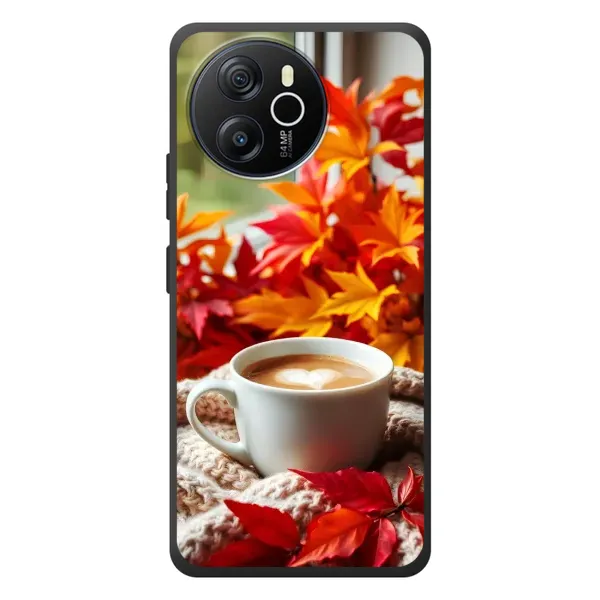 Чехол с принтом «Кофе и листья» для Blackview Shark 8