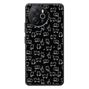 Чехол с принтом для Blackview Shark 8 (AlphaPrint) Модные коты (Меленькие котики)