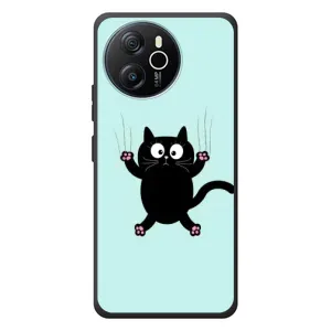 Чехол с принтом для Blackview Shark 8 (AlphaPrint) Модные коты (Падающий кот)