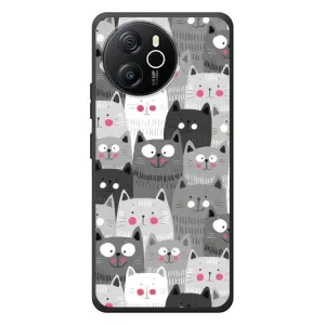 Чехлы с Котиками для Blackview Shark 8 (VPrint) (Рисованные котики)