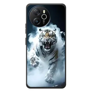Чохол з картинкою 'Хижаки' для Blackview Shark 8 (Білий тигр у диму)
