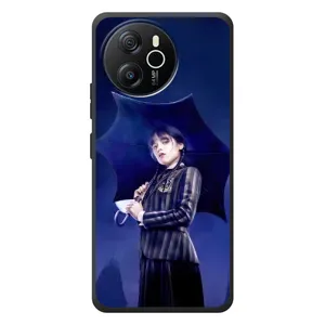 Чехлы Венсдей на Blackview Shark 8 Уэнсдей (AlphaPrint) (Уэнздей с зонтом)