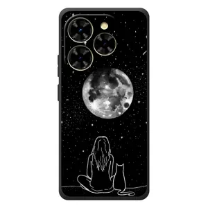 Чохол з малюнком кіт на Blackview Shark 9 (Дівчина з котом)
