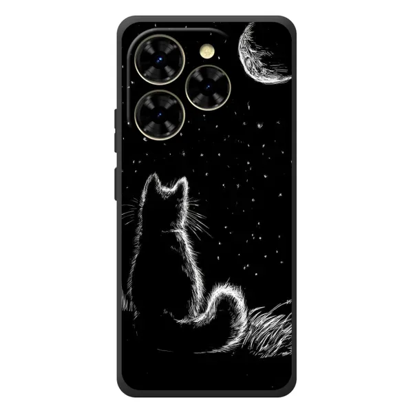 Чохол з принтом «Котик і місяць» для Blackview Shark 9 Чохол з принтом «Котик і місяць» для Blackview Shark 9