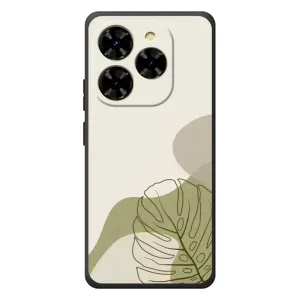 Силконовий чохол з принтом в квітах на Blackview Shark 9 (Зелена монстера дизайн)