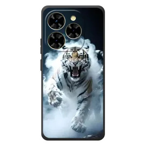 Чохол з картинкою 'Хижаки' для Blackview Shark 9 (Білий тигр у диму)
