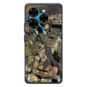 Чехлы с картинкой ЗСУ для Blackview Shark 9 (AlphaPrint) (Воїн ЗСУ)