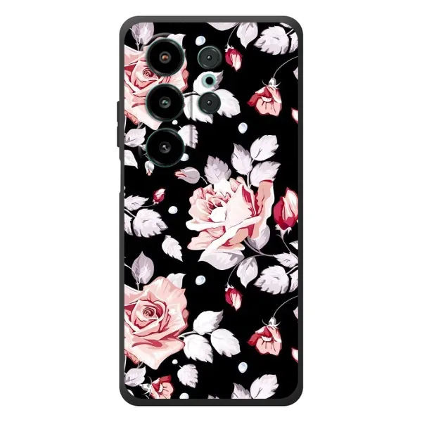 Чехол с принтом «Цветочки на черном» для Blackview Wave 10