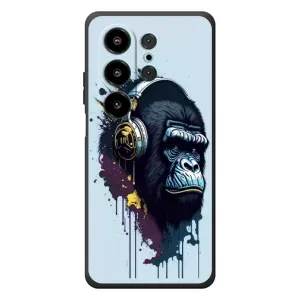 Чехол с Обезьянами Blackview Wave 10 - (AlphaPrint) (Горилла в наушниках)