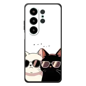 Чехол с рисунком кот на Blackview Wave 10 (Коты в очках)