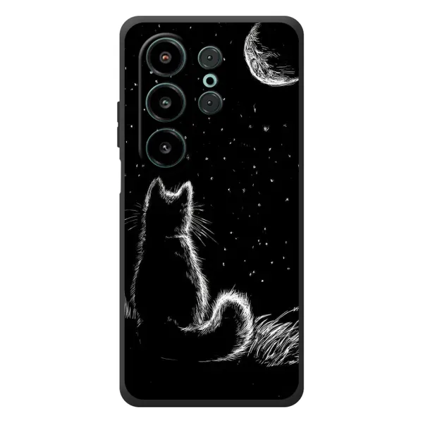 Чехол с принтом «Котик и луна» для Blackview Wave 10