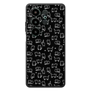Чехол с принтом для Blackview Wave 10 (AlphaPrint) Модные коты (Меленькие котики)