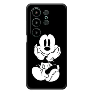 Эксклюзивный чехол для Blackview Wave 10 (AlphaPrint - Мультяшные) (Микки на черном)