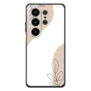 Силиконовый чехол с принтом в цветах на Blackview Wave 10 (Нюдовая веточка абстракция)