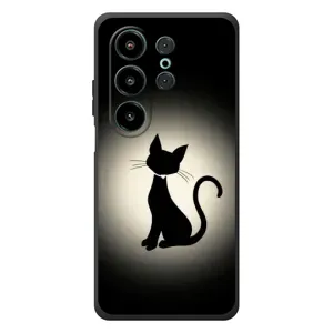 Чехол с принтом для Blackview Wave 10 (AlphaPrint) Модные коты (Силуэт котика)