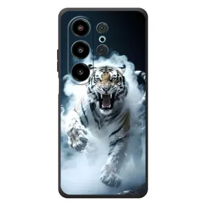 Чехол с картинкой «Хищники» для Blackview Wave 10 (Белый тигр в дыму)