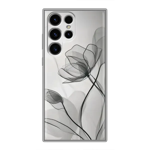 Чехол с принтом «Черные цветы» для Blackview Wave 2C