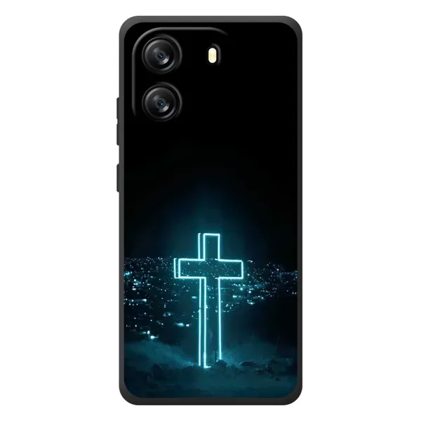 Чехол с принтом «Крест и город» для Blackview Wave 6C