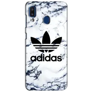 Чехлы Адидас для Samsung Galaxy a20 2019 (A205F) (AlphaPrint) (Адидас на мраморе)