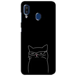 Чехол с принтом «Равнодушный кот» для Samsung Galaxy a20 2019 (A205F)