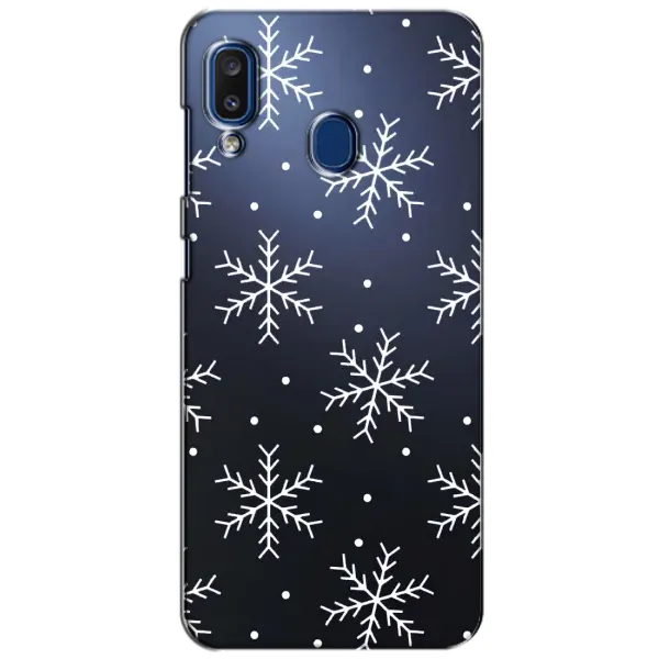 Чехол с принтом «Белые снежинки» для Samsung Galaxy a20 2019 (A205F)