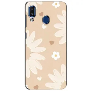 Чехол с принтом «Бежевые цветы» для Samsung Galaxy a20 2019 (A205F)