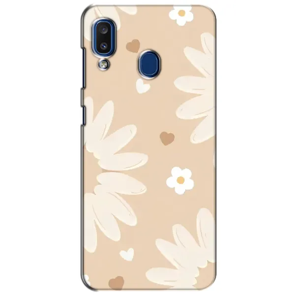 Чехол с принтом «Бежевые цветы» для Samsung Galaxy a20 2019 (A205F)