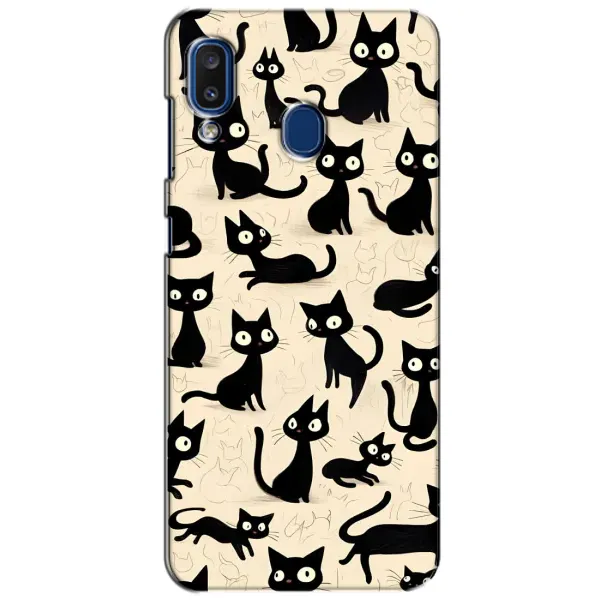 Чехол с принтом «Черные коты» для Samsung Galaxy a20 2019 (A205F) Чехол с принтом «Черные коты» для Samsung Galaxy a20 2019 (A205F)