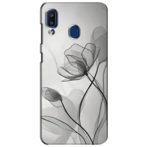Чехол с принтом «Черные цветы» для Samsung Galaxy a20 2019 (A205F)