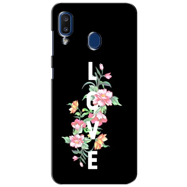 Чехол с принтом «Цветы LOVE» для Samsung Galaxy a20 2019 (A205F)