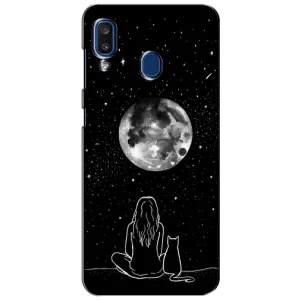Чехол с принтом «Девушка с котом» для Samsung Galaxy a20 2019 (A205F)