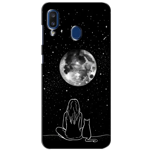 Чехол с принтом «Девушка с котом» для Samsung Galaxy a20 2019 (A205F) Чехол с принтом «Девушка с котом» для Samsung Galaxy a20 2019 (A205F)