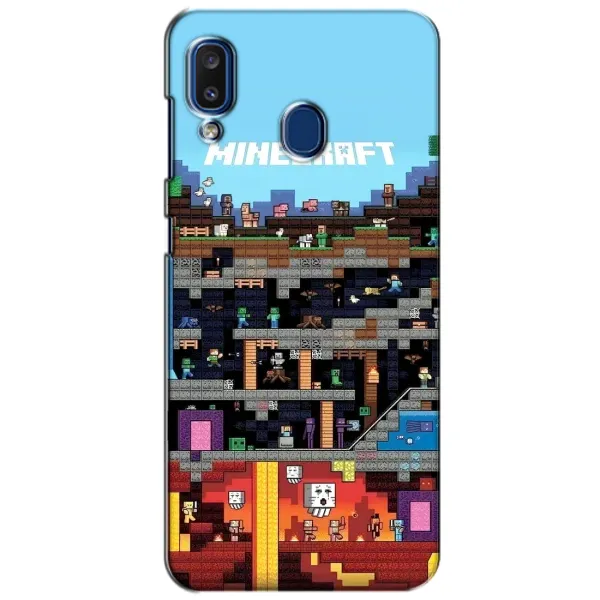 Чехол с принтом «фон Minecraft» для Samsung Galaxy a20 2019 (A205F)