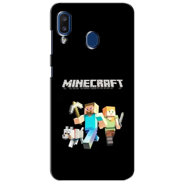 Чехол с принтом «герои Minecraft» для Samsung Galaxy a20 2019 (A205F)
