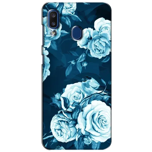 Чехол с принтом «Голубые Бутоны» для Samsung Galaxy a20 2019 (A205F)