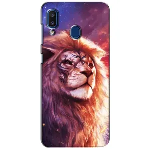 Чехол со Львом для Samsung Galaxy a20 2019 (A205F) (VPrint) (Красочный Лев)