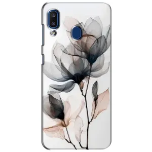 Чехол с принтом «Цветы на белом» для Samsung Galaxy a20 2019 (A205F)