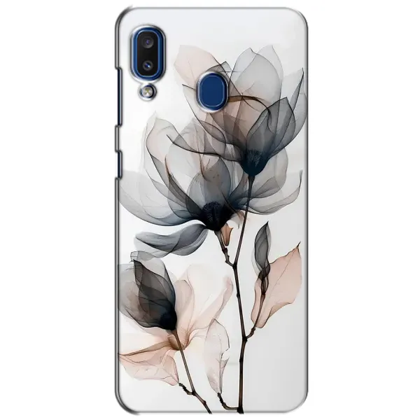 Чехол с принтом «Цветы на белом» для Samsung Galaxy a20 2019 (A205F)